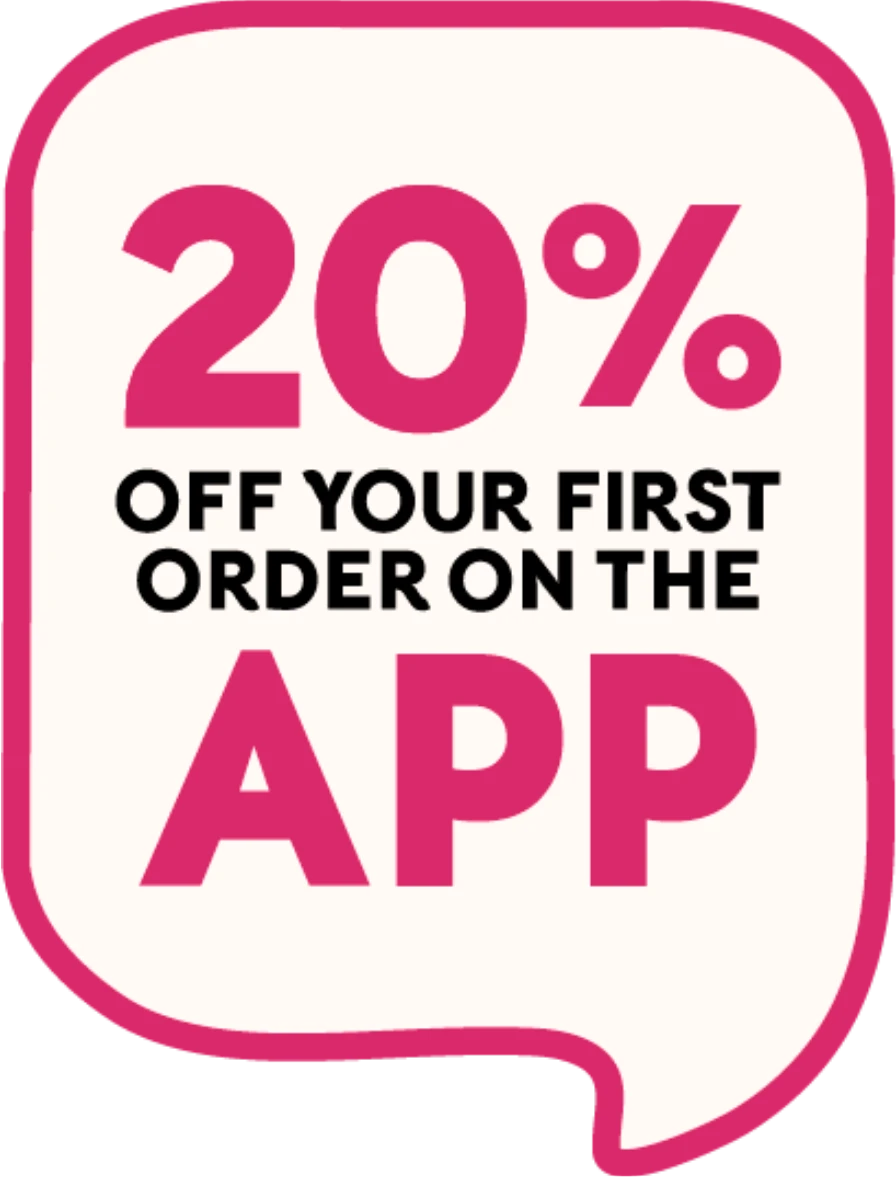 20% off your first order on the app